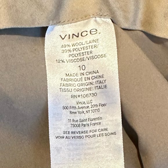 Vince plaid Italian wool-blend high rise trouser (10, heritage grey) - Picture 10 of 12